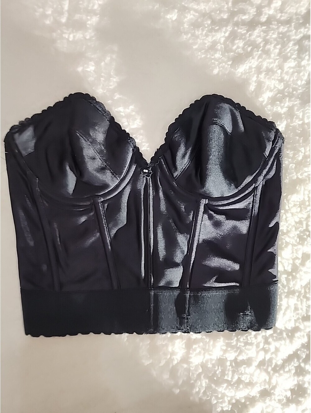 Vtg Corset Bustier Bra 34B Exclusively Yours by Subtract Black Style #7894 Goth
